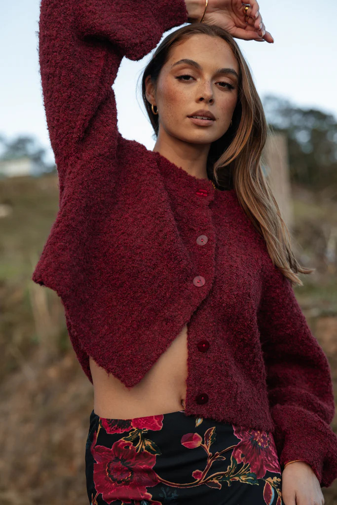 Albertine Cardigan - Wine | Petal & Pup (US)
