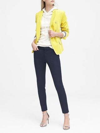 Banana Republic Womens Sloan Skinny-Fit Solid Ankle Pant True Navy Size 0 | Banana Republic US