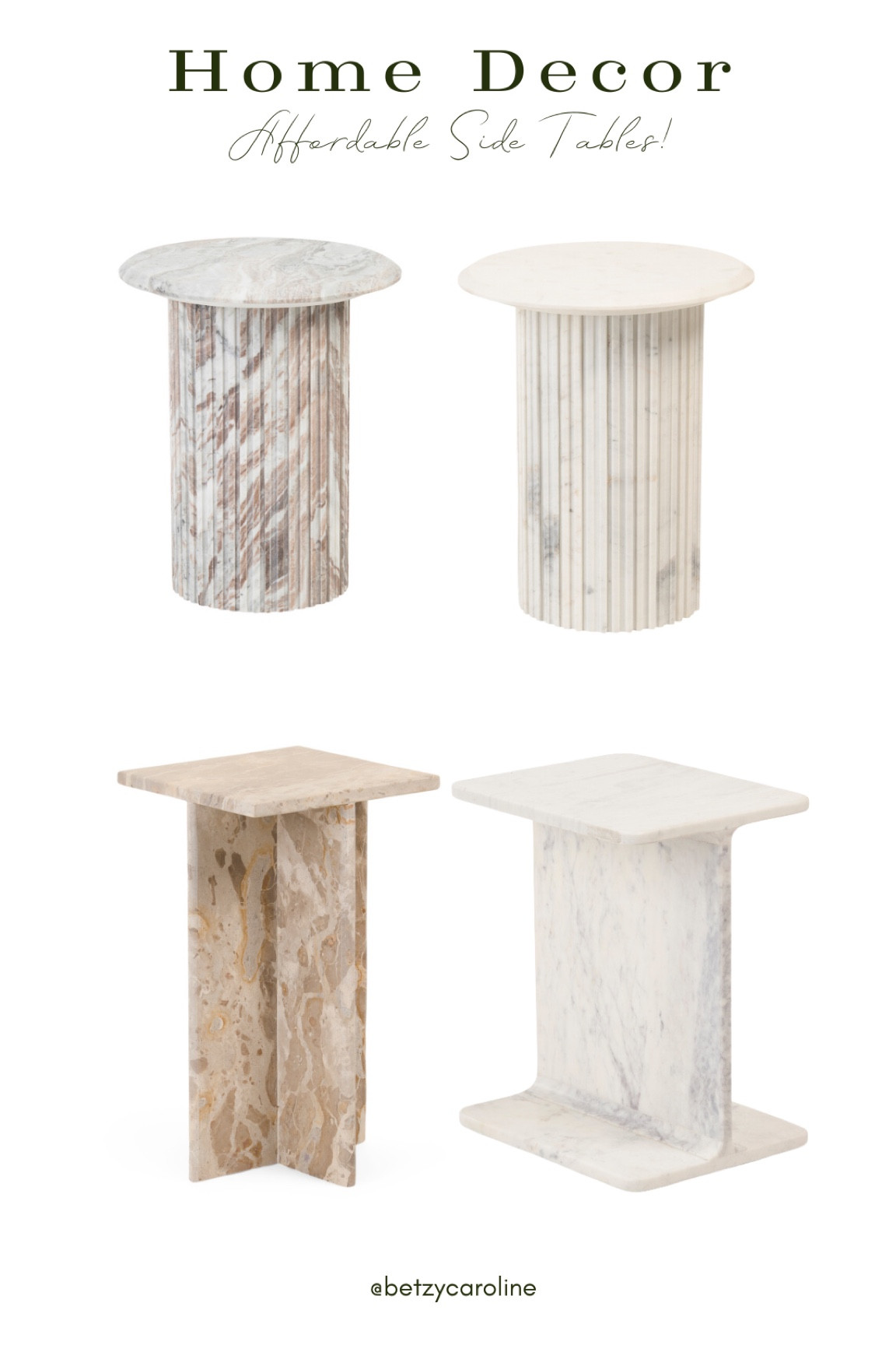 Side tables all very affordable!! 

#LTKHome #LTKStyleTip