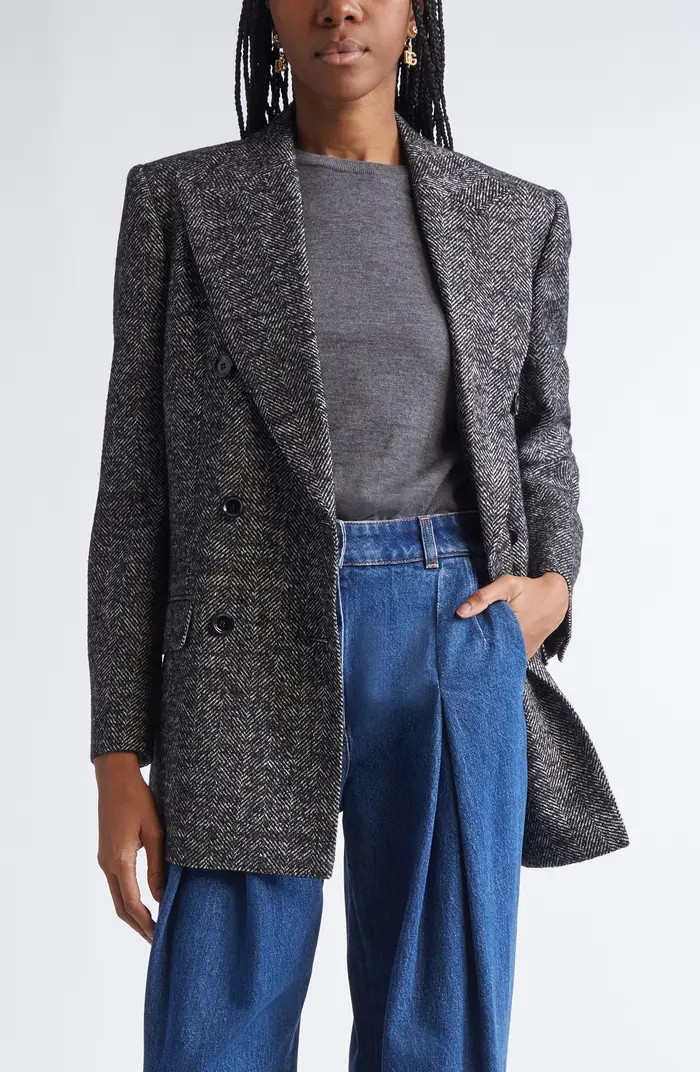 Dolce&Gabbana Double Breasted Herringbone Blazer | Nordstrom | Nordstrom