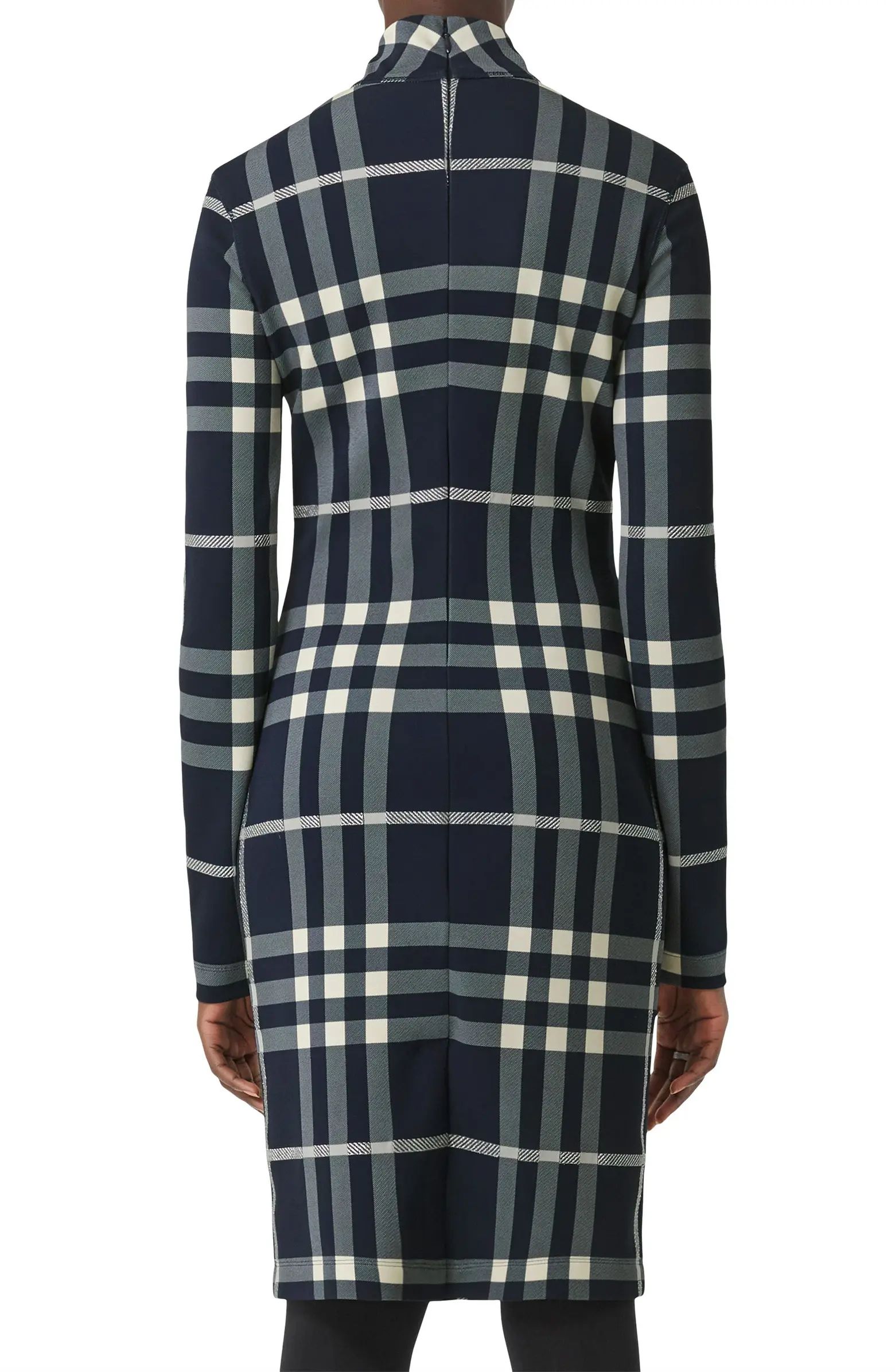 Burberry Gemma Giant Check Long Sleeve Stretch Jersey Sheath Dress | Nordstrom | Nordstrom