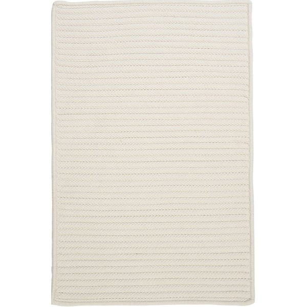 Simply Home - Solid White (H-141) Braided Area Rug | Rugs Direct