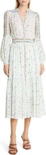 byTiMo Floral Long Sleeve Midi Dress | Nordstrom | Nordstrom