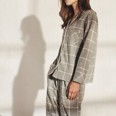 ORGANIC COTTON FLANNEL PAJAMA PANT SET, GREY SMALL | Indigo (CA)