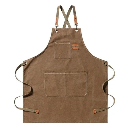 Artist Canvas Apron with Pockets Adjustable Strap Bib Apron for Kitchen Women Men Haircut | Walmart (US)