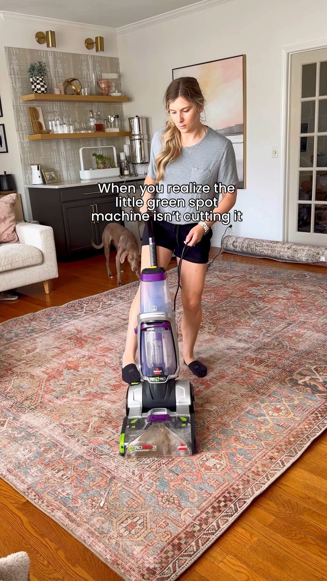 Reminder to clean your deep clean your  carpets! Using a bissell upright carpet cleaner for pets 

Loloi rug pink rug living room rug beige rug tan rug 

#LTKhome #LTKVideo #LTKMostLoved