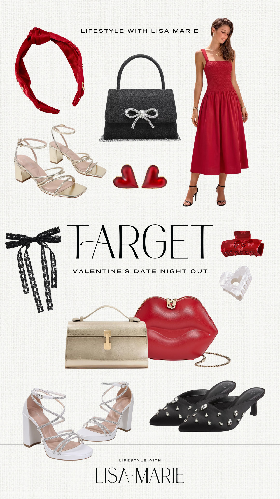 Target Valentine's day. Valentine's date night. Red dresses. Gold accessories. Gold heels. Valentine's shoes. Valentine's accessories. Dressy date night. Red accessories. Valentine's purses. Dressy heels. Galentine's outfits. Valentine's outfits. 

 #LTKValentine #LTKSeasonal #LTKPetite
