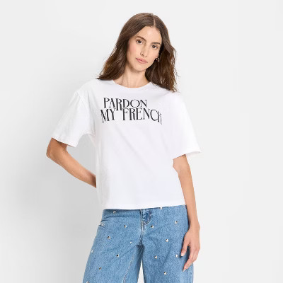 Women's Relaxed Short Sleeve Graphic T-Shirt - Future Collective White | Target