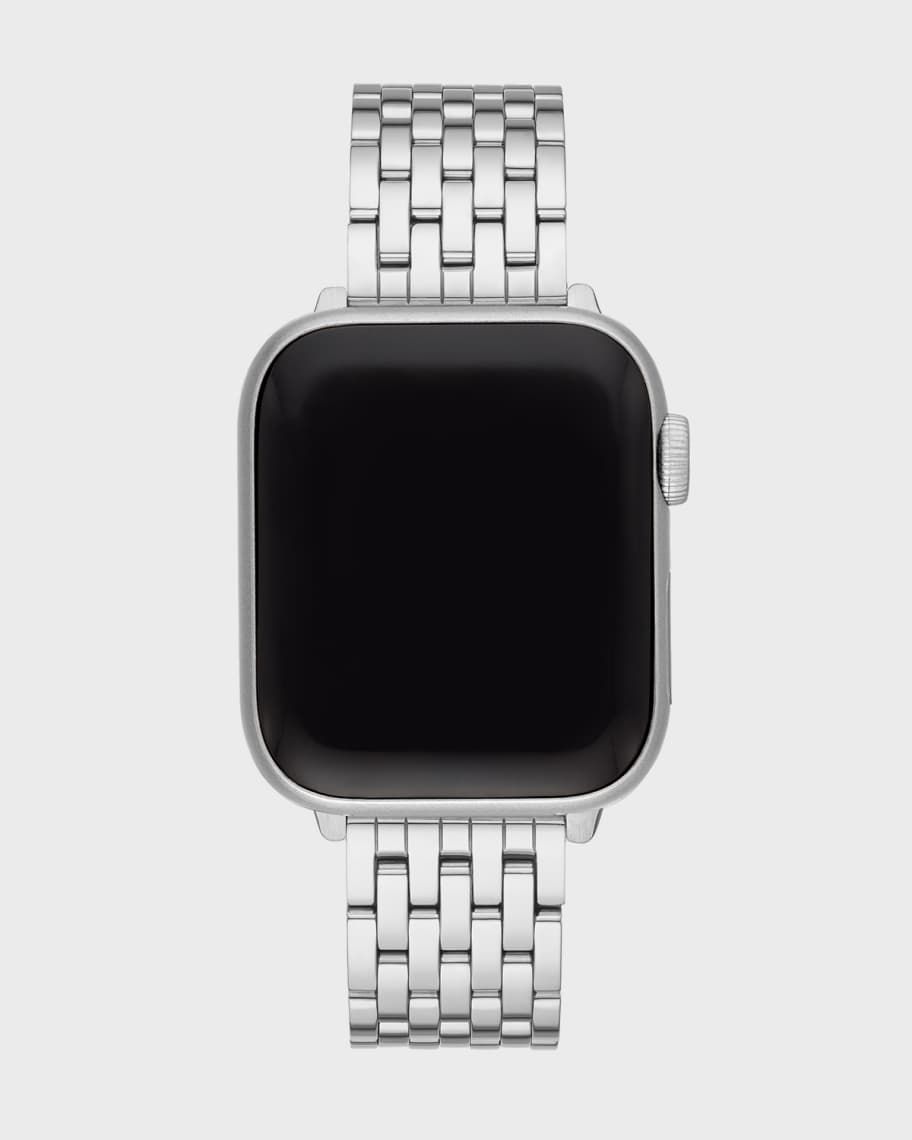 MICHELE 38mm 7-Link Stainless Steel Bracelet for Apple Watch, Silver | Neiman Marcus