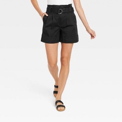 Women's High-Rise Paperbag Shorts - A New Day™ | Target