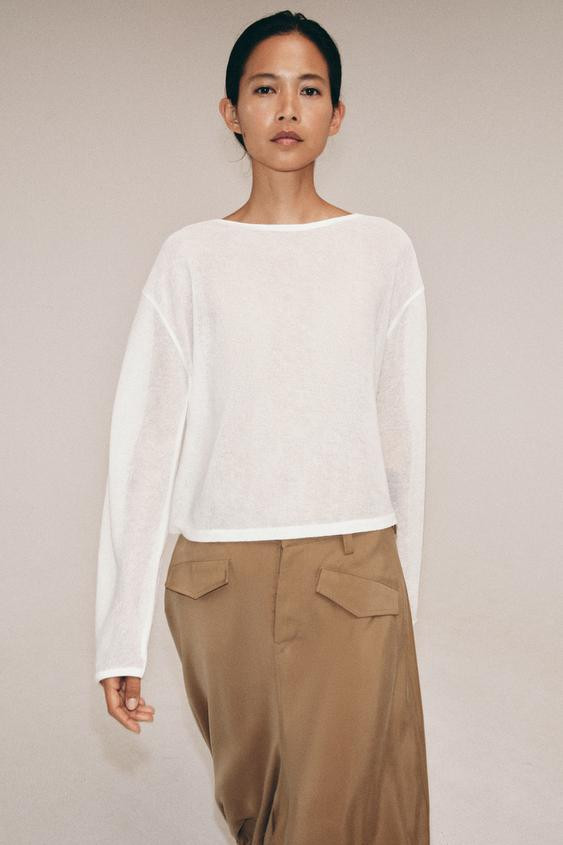 RUSTIC OPEN-KNIT JUMPER | Zara UK