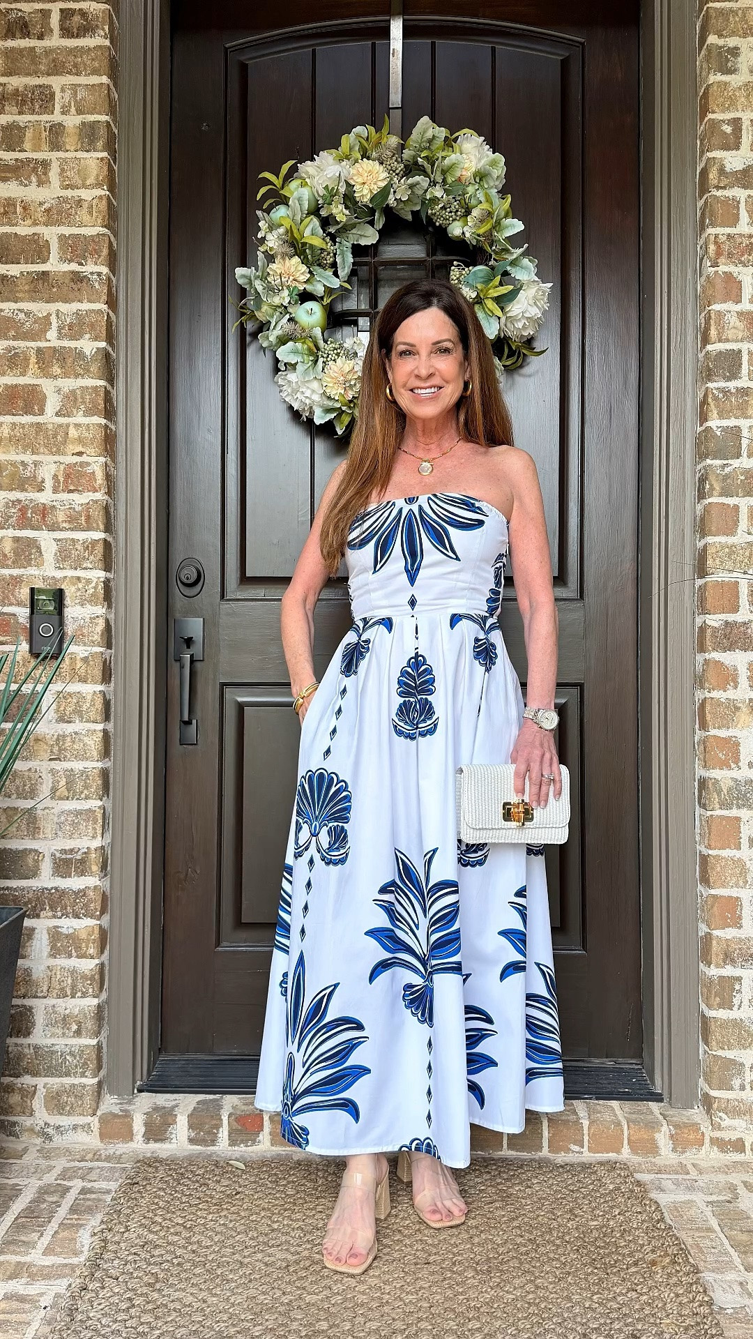 The perfect summer party dress! It’s midi length but longer in me at 5’1”. I’m wearing size small. Paired with clear strap heels and gold jewelry.

#LTKOver40 #LTKPetite #LTKSeasonal