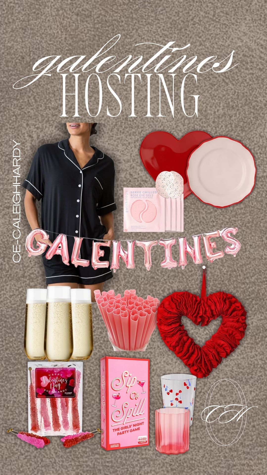 Galentines Hosting essentials💖✨

galentines, valentines day, hosting essentials, galentines hosting, cozy earth pajamas, amazon hosting finds, target hosting finds, heart shaped straw, champagne flutes, girl mom, Caleigh Hardy 

 #LTKGiftGuide #LTKHome #LTKFindsUnder100