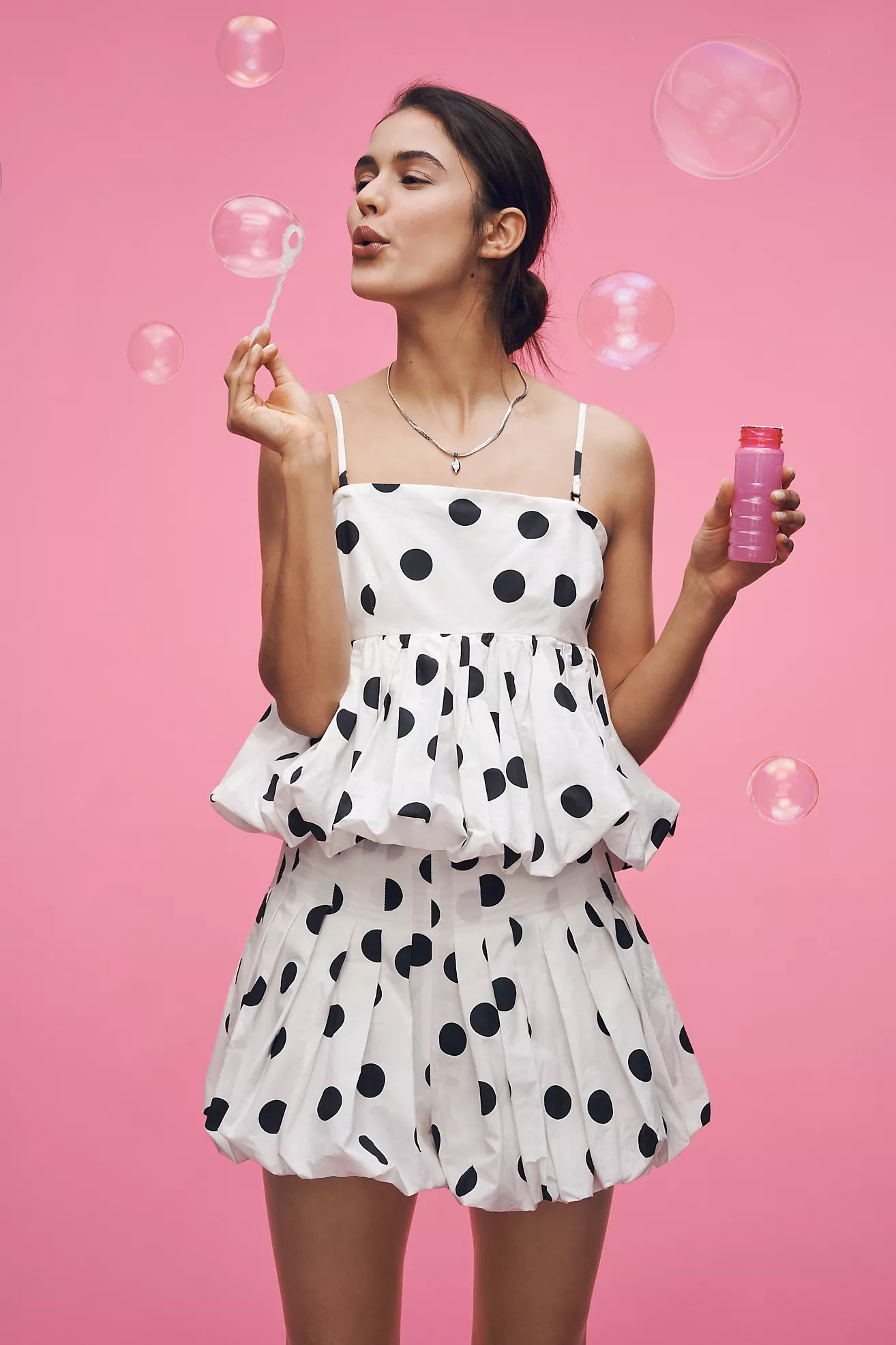 Maeve Polka Dot Bubble Shorts | Anthropologie (US)