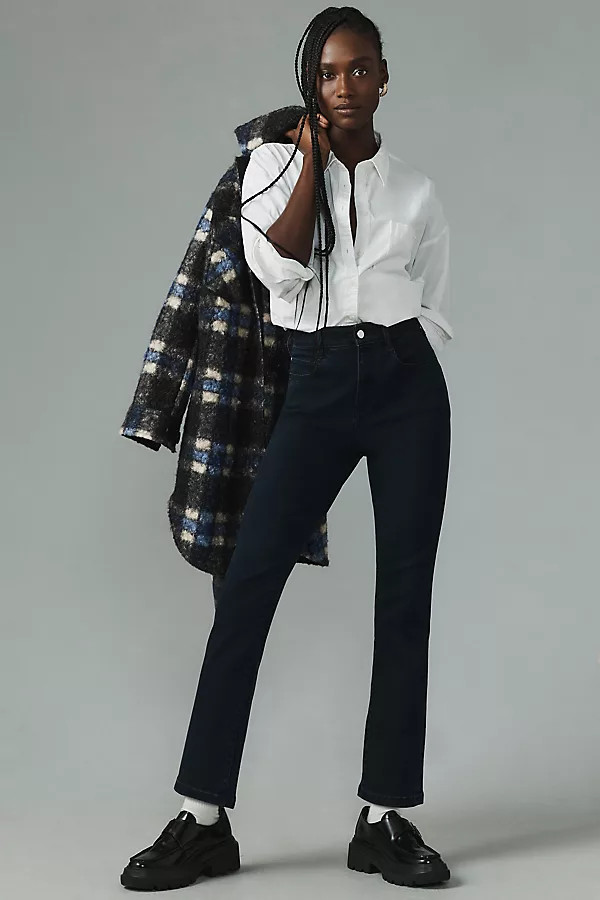 Pilcro Slim Tuck High-Rise Straight-Leg Jeans | Anthropologie (US)