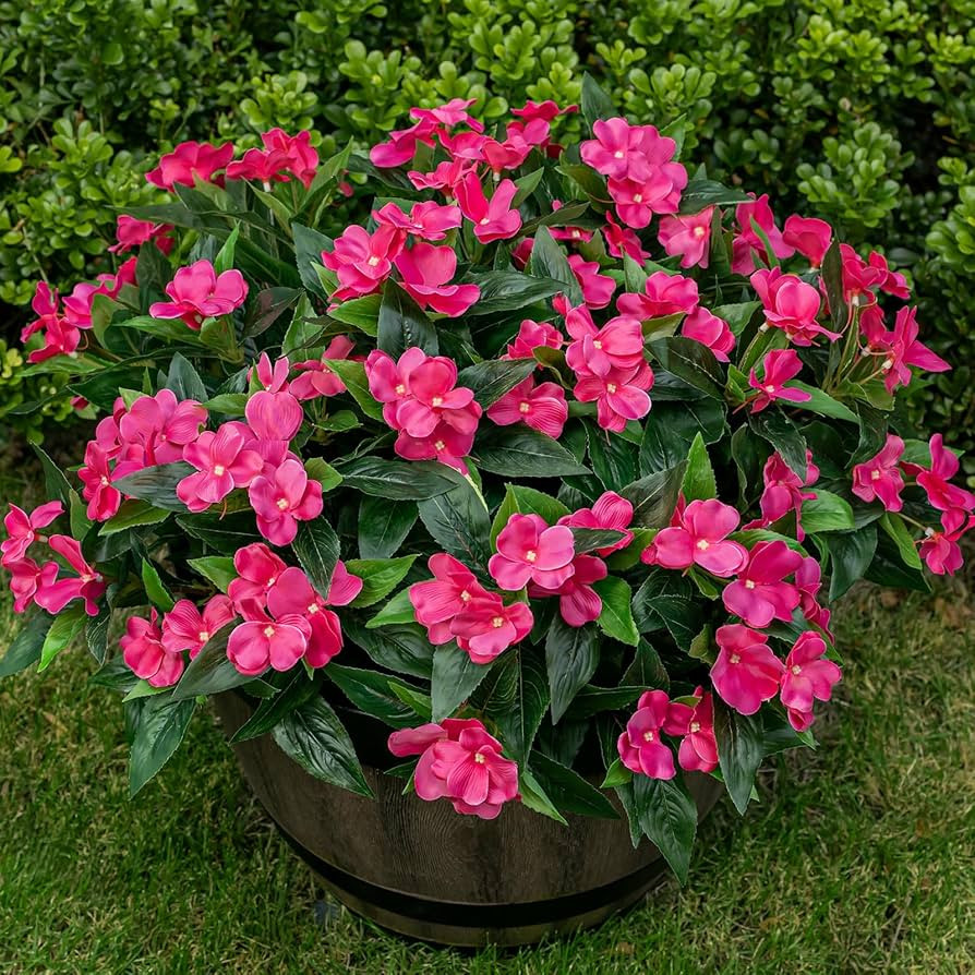 Nigirior Artificial Fake Flowers for Outdoor D\u00e9cor 6 Bundles UV Resistant Fake Plants for Pl... | Amazon (US)