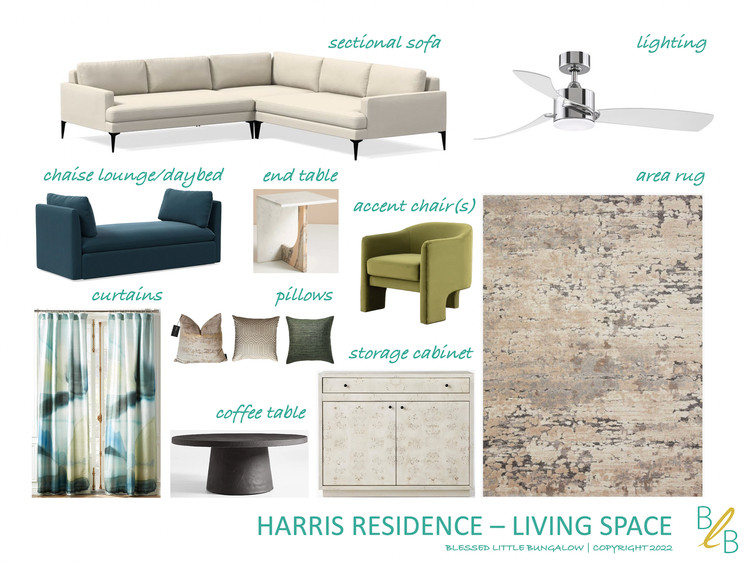 #MoodBoardMonday ✨ Every unforgettable space starts with a vision. For the Harris Residence, I layered calming blues, rich greens, warm neutrals, and timeless textures to create a living room that feels elevated, welcoming, and full of personality. Mood boards are where the Soulful Maximalism story begins.

#MoodBoardMonday #SoulfulMaximalism #LivingRoomDesign #InteriorDesign #HomeDecor

#LTKHome