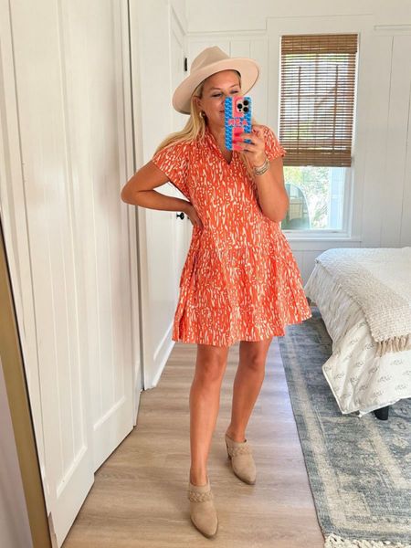 Loving this orange printed dress as a buy now, wear now, wear later dress. It’s total summer into fall perfection. Wearing a size small. True to size. Code FANCY15 for 15% off

#LTKstyletip #LTKFind #LTKSeasonal
