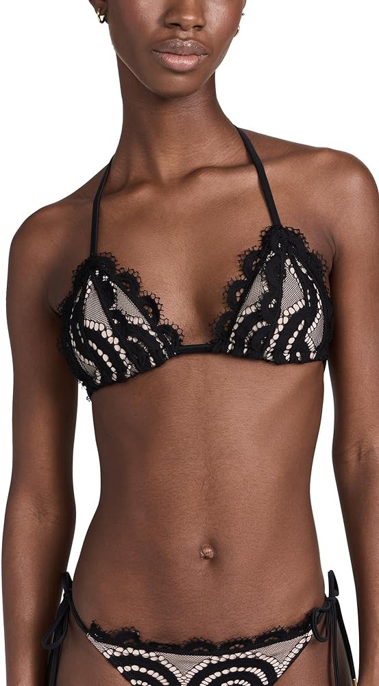 PQ Swim Women's Lace Triangle Bikini Top | Amazon (US)