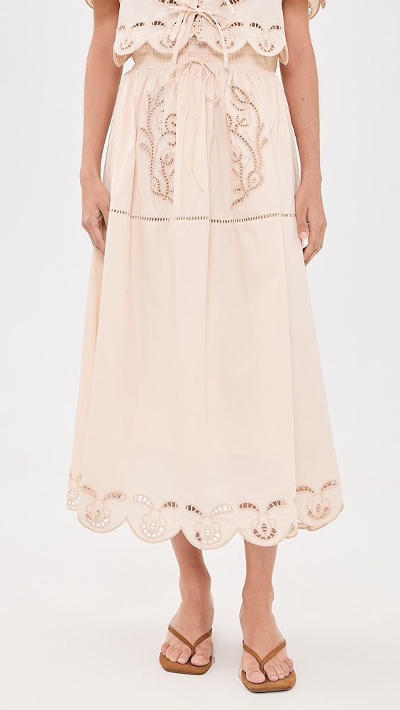 Moon River Eyelet Detail Skirt | Shopbop | Shopbop
