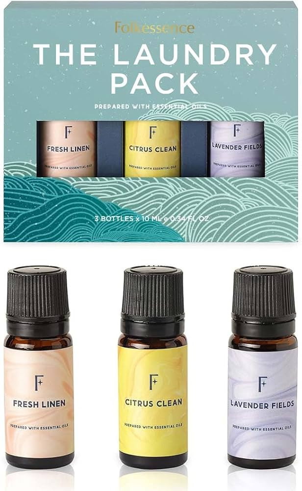 Folkulture Essential Oils for Laundry - Pack of 3 | Citrus, Fresh Linen & Lavender Laundry Essent... | Amazon (US)