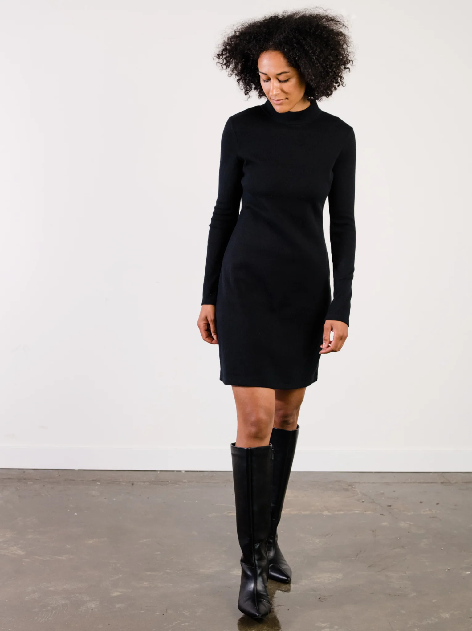 Lilith Mock Neck Mini Dress | ABLE Clothing