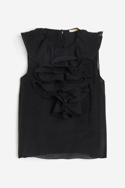 Flounce-trimmed Top | H&M (US + CA)