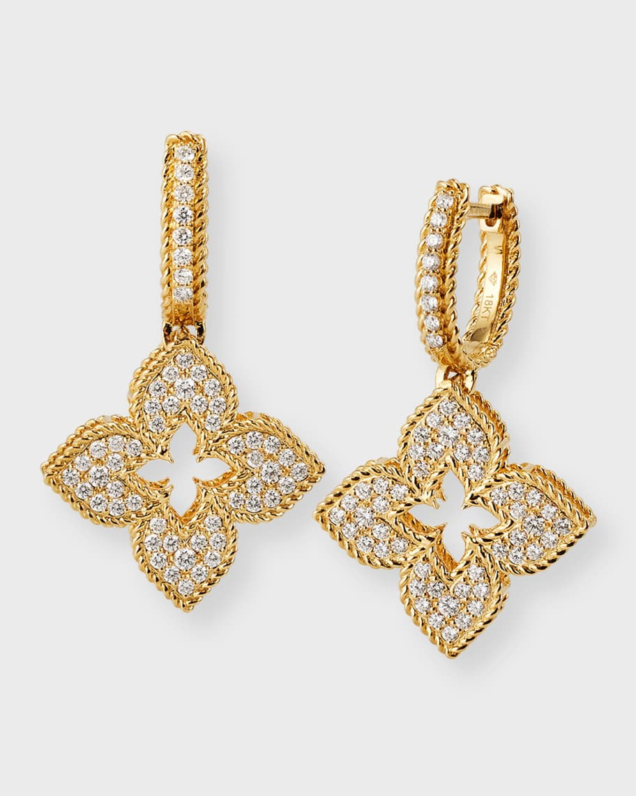 18K Yellow Gold Venetian Princess Diamond Drop Earrings | Neiman Marcus