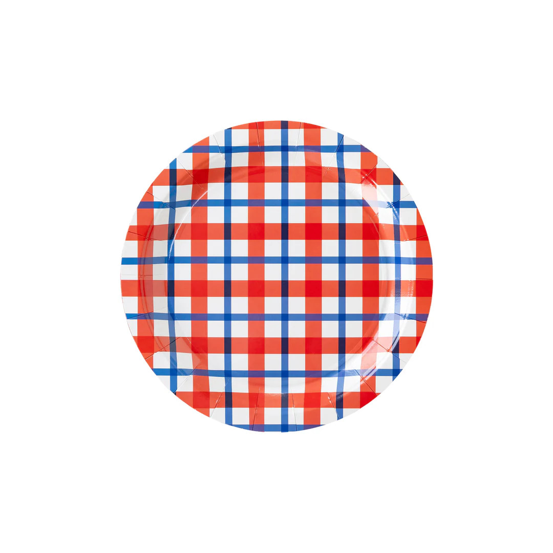 Americana Plaid Paper Plate | My Mind's Eye