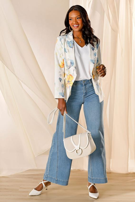 High Rise Wide Leg Jeans | Cato Fashions