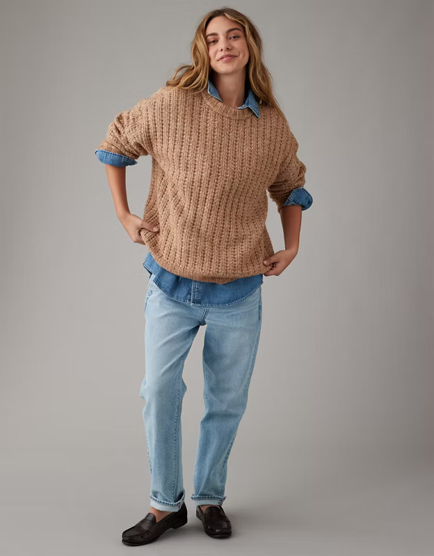 AE Whoa So Cozy Waffle Sweater | American Eagle Outfitters (US & CA)