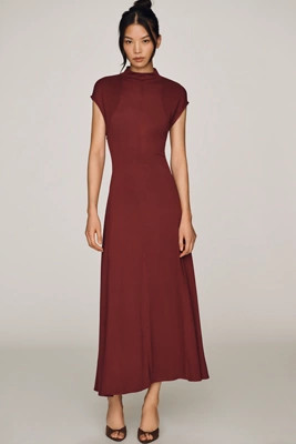 Mock-Neck Slim Midi Dress | Anthropologie (US)