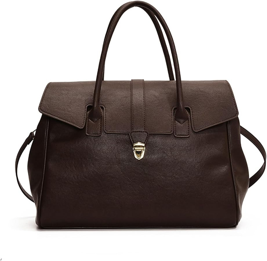Women's Large Capacity ToteBag-Top Handle Handbag Vegetable TannedLeather, Lightweight Commuter L... | Amazon (US)
