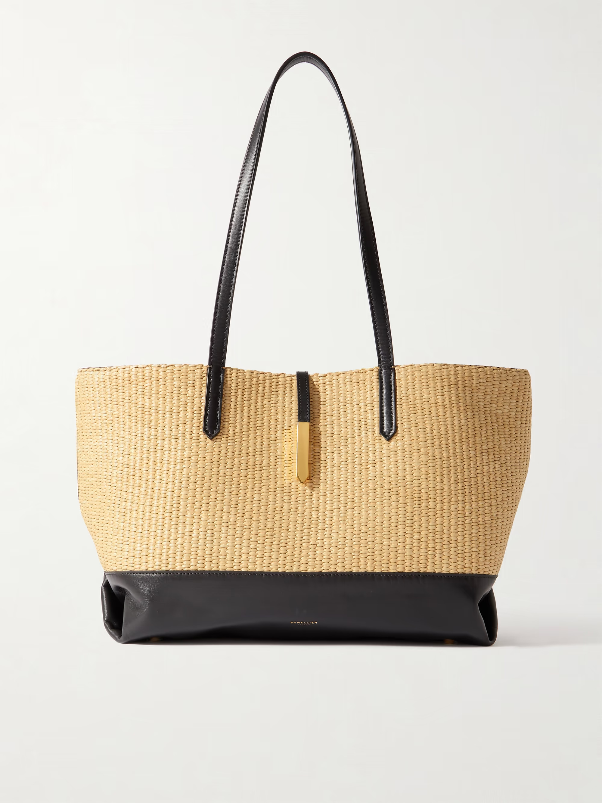 + NET SUSTAIN Tokyo large leather-trimmed raffia tote | NET-A-PORTER (UK & EU)