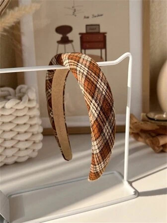 1pc Women's Coffee Color Vintage Style Headband, Hair Accessory For Face Washing, Makeup And Hair... | SHEIN