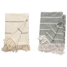 Striped Throw with Fringe, 2 Styles | Sweenshots Studios