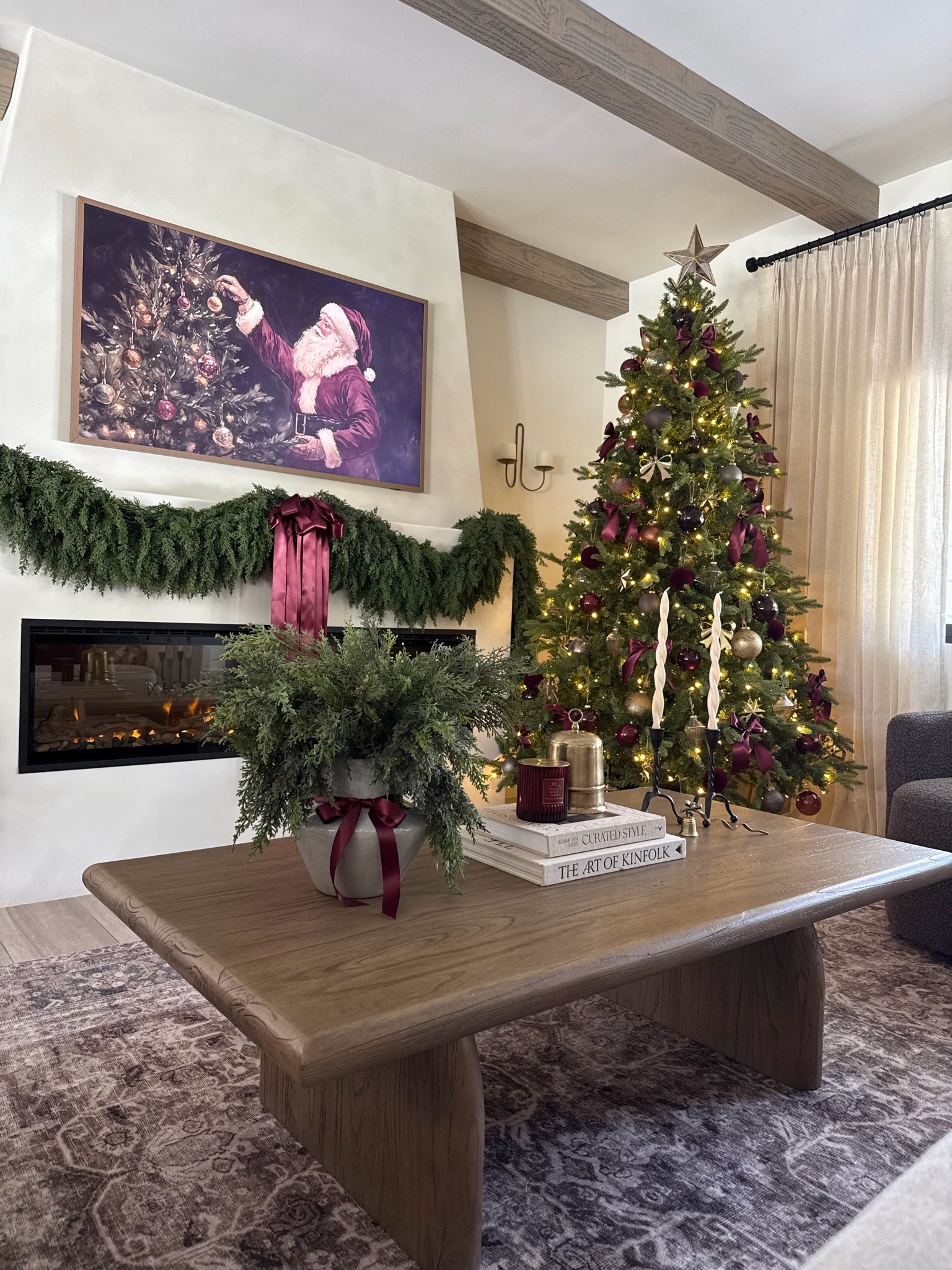 My Christmas tree from last year is back in stock 🌲 
It twinkles, changes to color or white and looks so realistic 

#christmastree #christmas2026 #christmas #twinkletree #christmasdecor #burgundychristmas #ralphlaurenchristmas

#LTKSeasonal #LTKHome