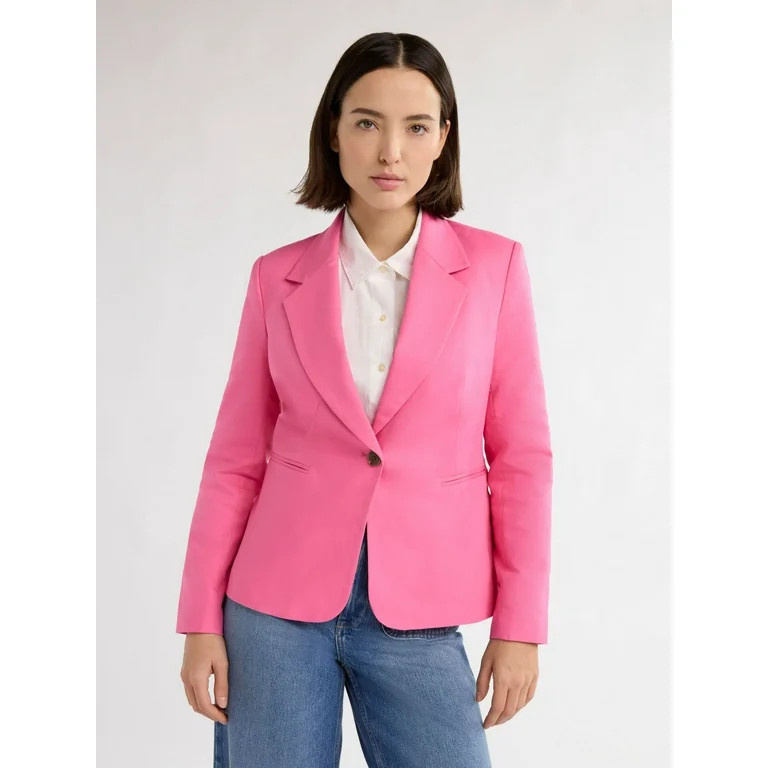 Free Assembly Women's Single Breasted Blazer, Sizes XS-XXXL | Walmart (US)