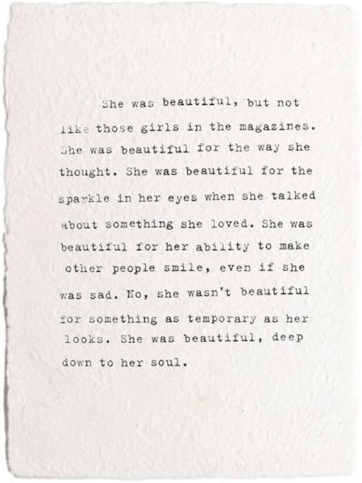 Sugarboo & Co. She Was Beautiful Handmade Wall Art Paper Print | Amazon (US)