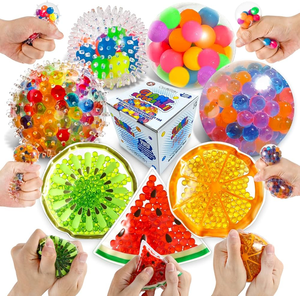 ZaxiDeel Water Beads Sensory Fidget Toys & Stress Ball Set, Squishy Sensory Toys for Autism/Anxie... | Amazon (US)