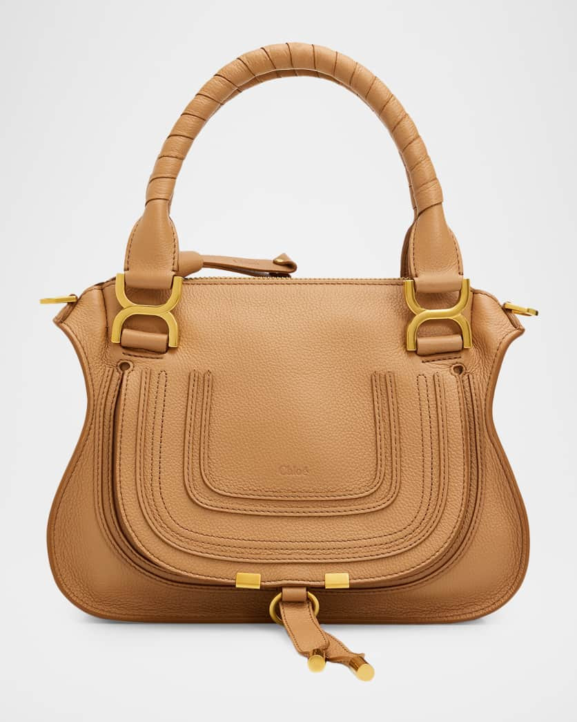 Marcie Small Satchel Bag in Grained Calfskin | Neiman Marcus