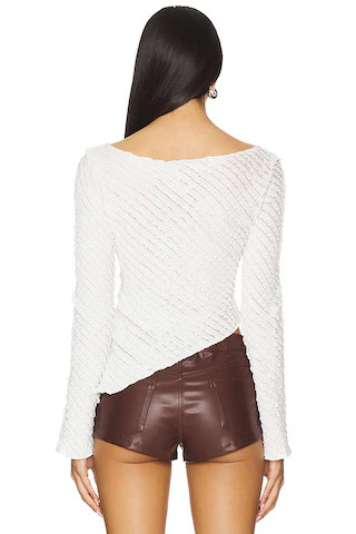 Jayne Long Sleeve Top in White | Revolve Clothing (Global)