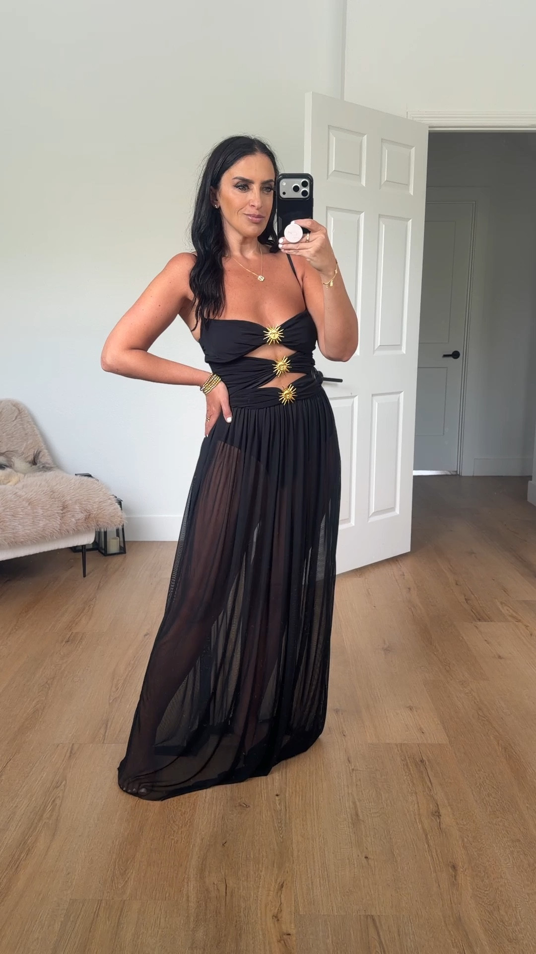 AGUA BENDITA Meeg Maxi Dress wearing size medium 