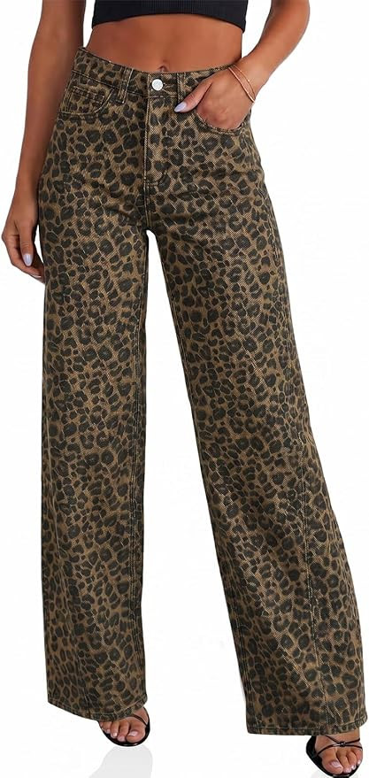 Cicy Bell Womens Wide Leg Jeans High Waisted Boyfriends Baggy Stretchy Denim Pants with Pockets | Amazon (US)