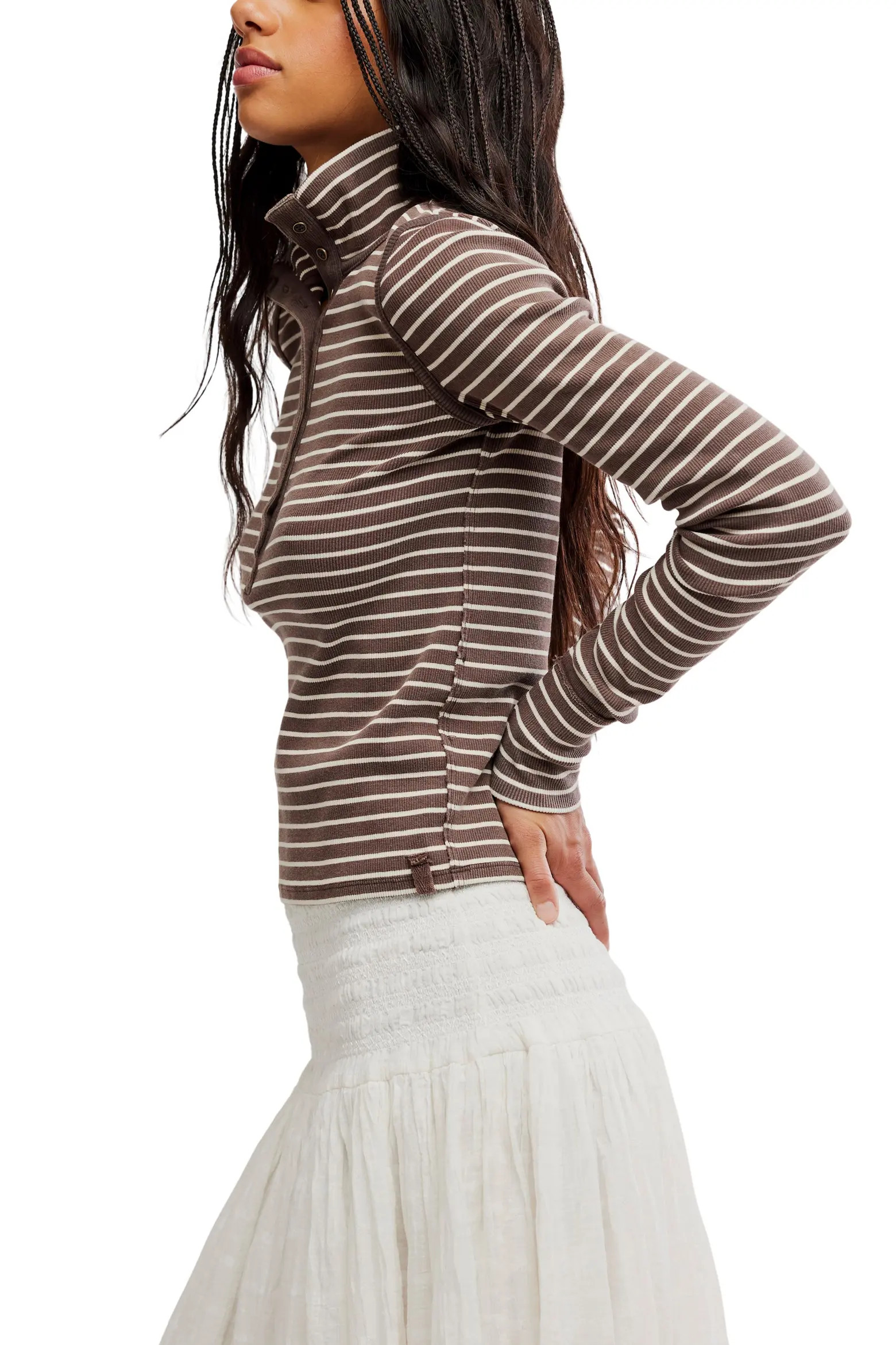 Lake Stripe Rib Henley (Women) | Nordstrom | Nordstrom