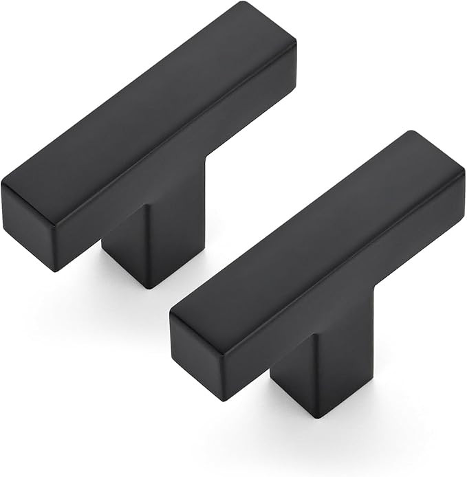 JOY DECOR Cabinet Knobs, Black Cabinet Handles, 2 Pack Kitchen Knobs 2 Inch, Single Hole Drawer H... | Amazon (US)