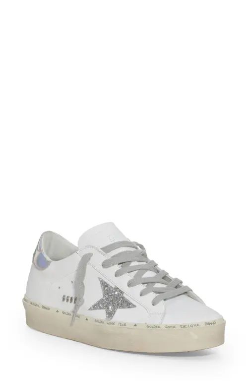 Golden Goose Hi Star Metallic Platform Sneaker in White/Silver at Nordstrom, Size 5Us | Nordstrom