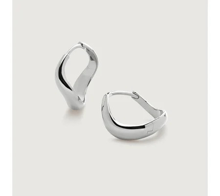 Swirl Small Hoop Earrings | Monica Vinader (Global)