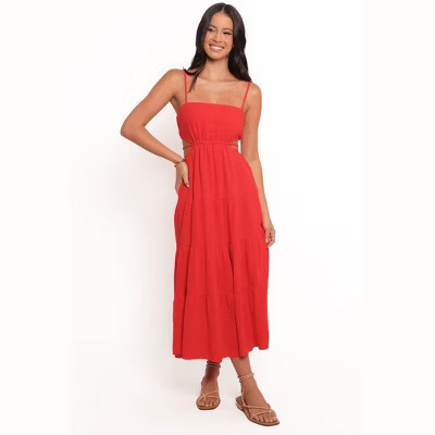 Indra Midi Dress - Red XL | Target