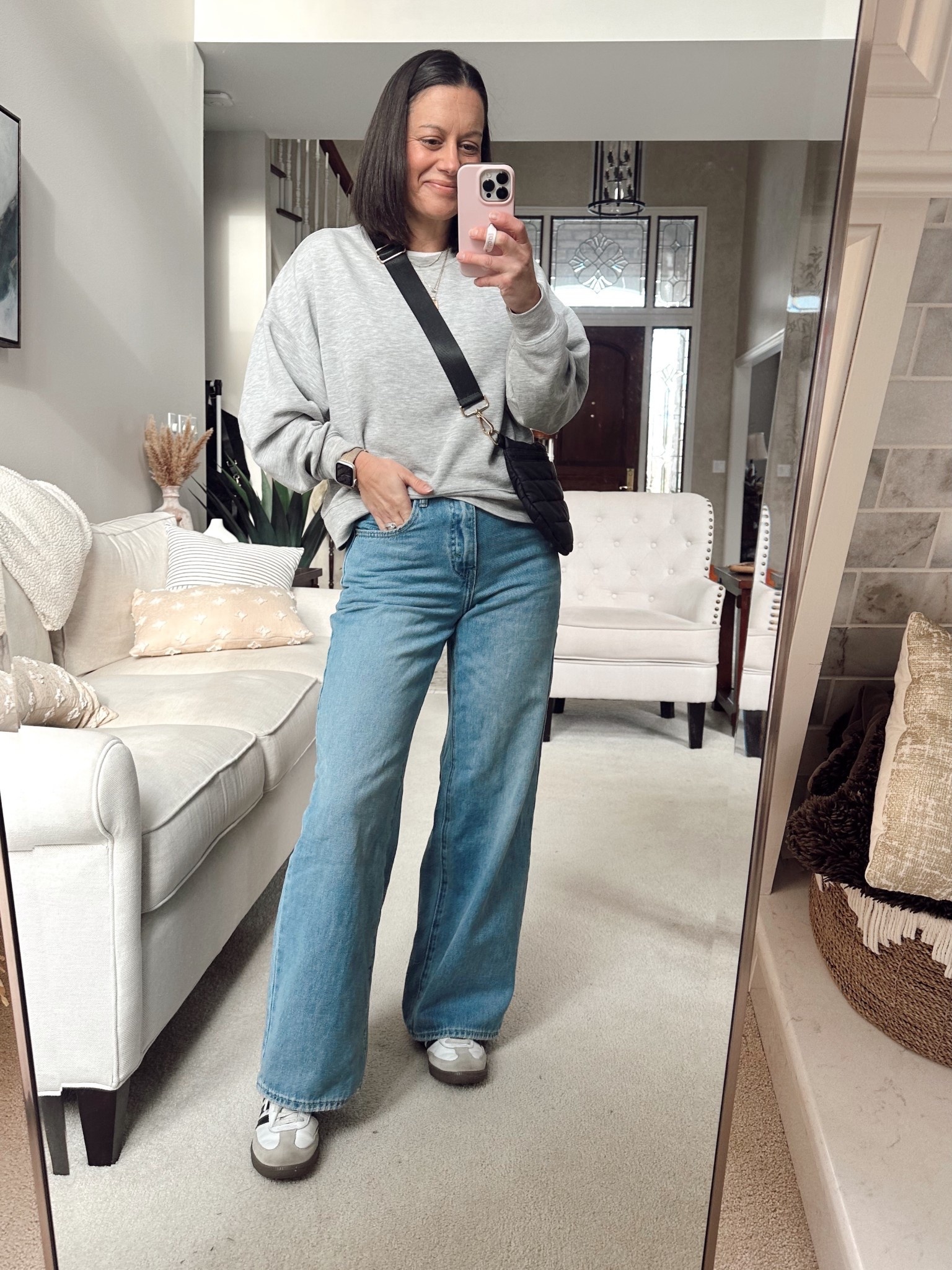 Mom outfit of the day! Amazon wide leg pants run true to size and have an adjustable waist! Run true to size - I’m in the 26.



#LTKFindsUnder50 #LTKOver40 #LTKSeasonal